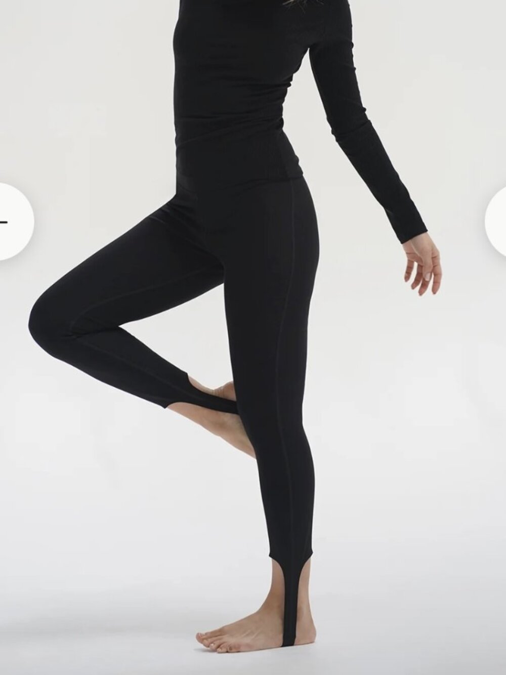 Black Stirrup Legging - LNA Clothing - Size S